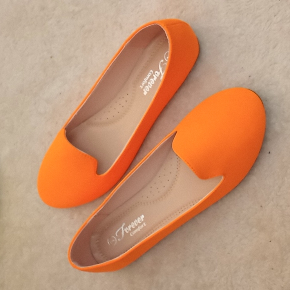 neon orange flat for woman